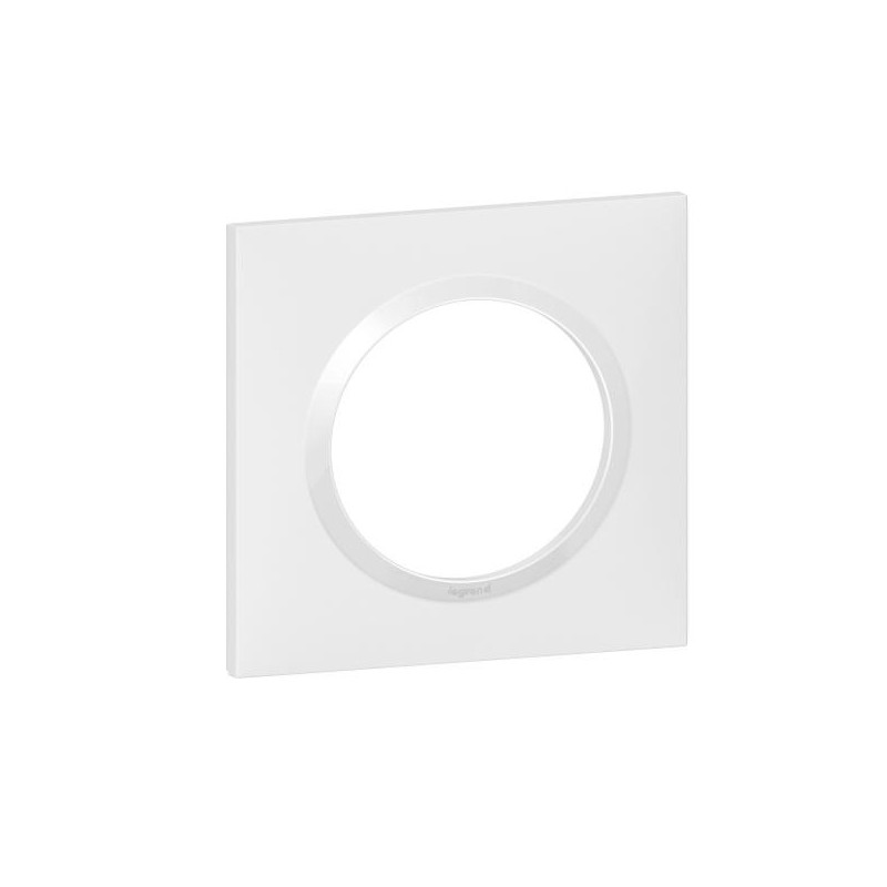 Plaque carrée dooxie 1 poste finition Blanc